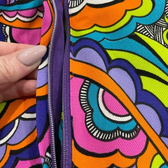 Vintage Oleg Cassini Psychedelic Maxi Dress | Late 1960s–Early 1970s XS - Picture 10 of 13